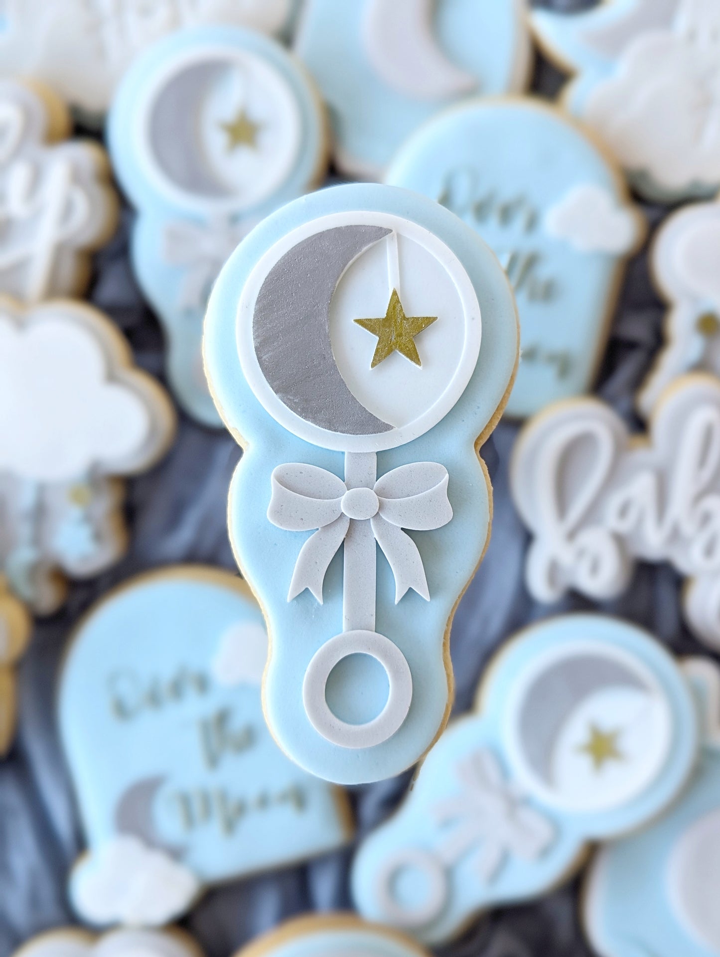 Over the Moon baby rattle
