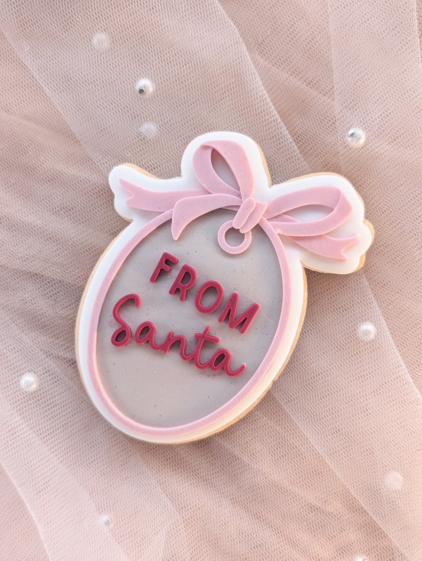 'From Santa' plaque with Bow