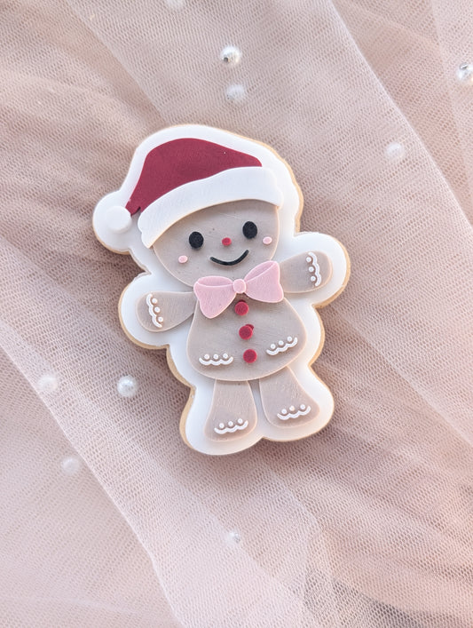 Gingerbread Man with Bow