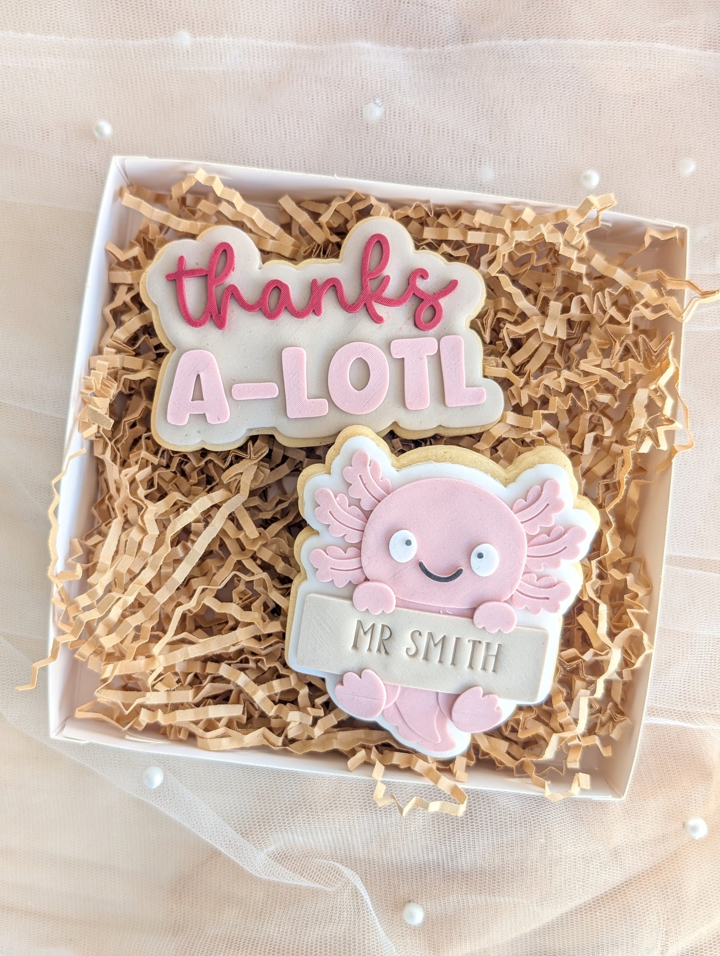 Axolotl with Sign